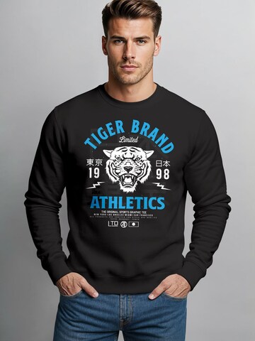 Neverless Sweatshirt 'Tiger'‌‌‌‌‌‌‌‌ in Schwarz: Vorderseite