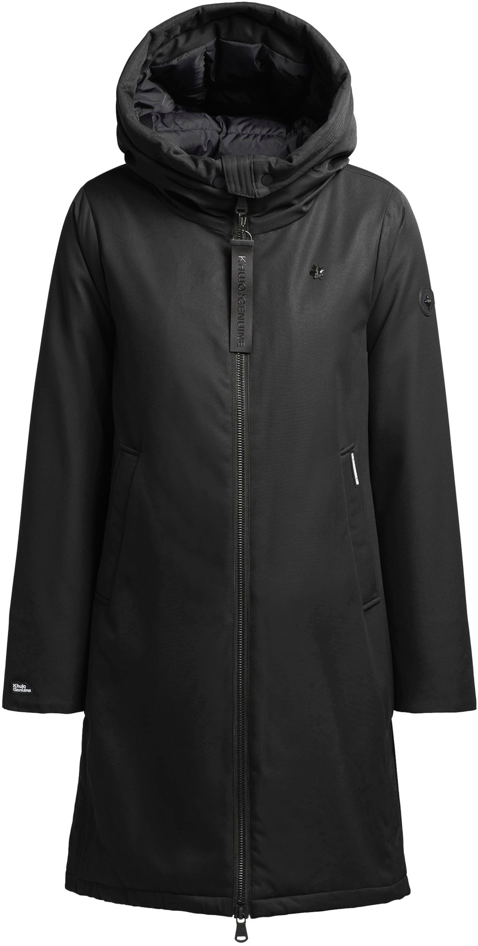 khujo Winter Coat in Black: front