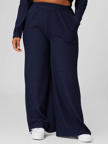 Guido Maria Kretschmer Curvy Wide leg Broek 'Hetty' in Blauw: voorkant