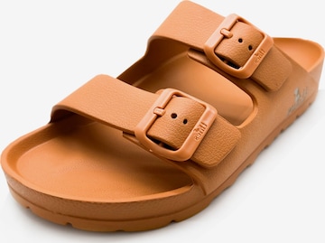 thies Mules 'thies 1856 ® Ecofoam Sandal vegan' in Orange: front
