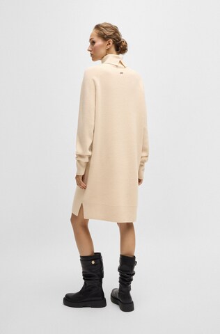 BOSS Strickkleid in Beige