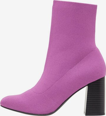 Bottines 'ELLIE' Bianco en violet : devant