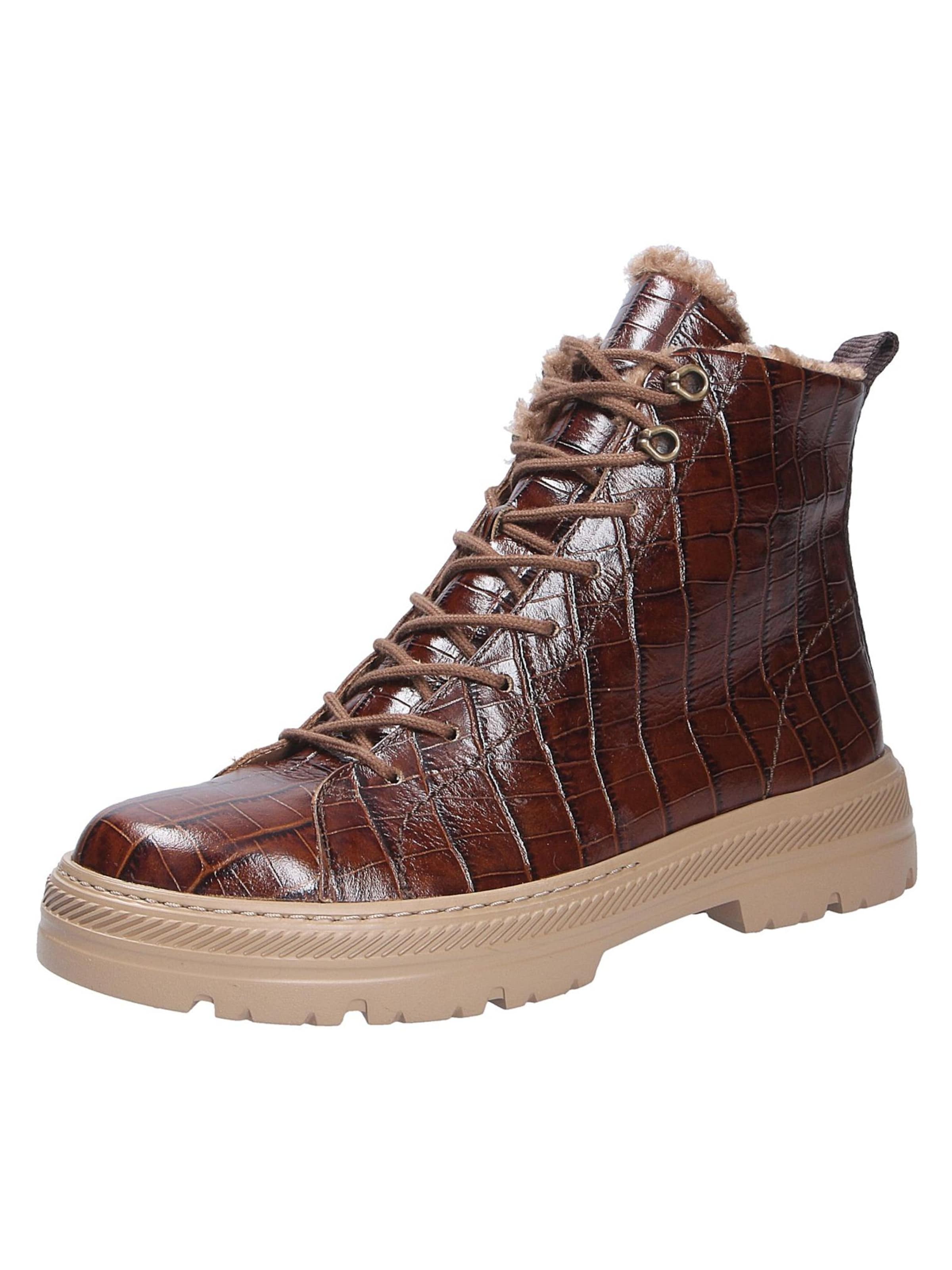 Paul Green Veterlaarsjes in Bruin: voorkant