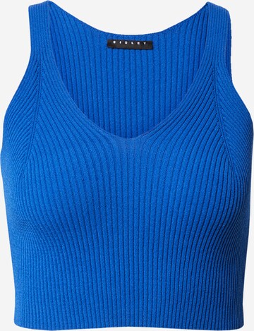 Sisley Gebreide top in Blauw: voorkant