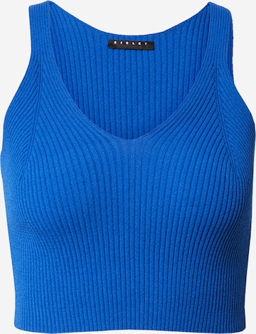 Sisley Gebreide top in Blauw: voorkant