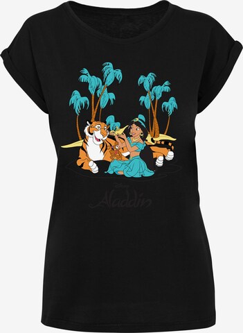 Maglietta 'Disney Aladdin Jasmine Abu Rajah Beach' di F4NT4STIC in nero: frontale