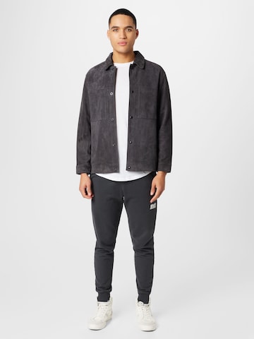 AllSaints Regular fit Button Up Shirt 'EMLEY' in Grey