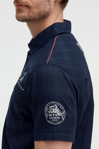 CAMP DAVID Regular fit Button Up Shirt in Blue