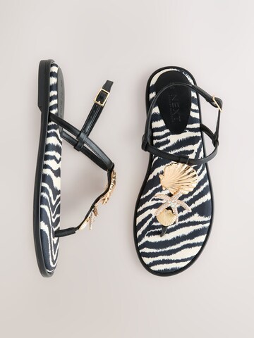 juoda Next Šlepetės per pirštą