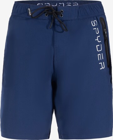 Pantaloncini sportivi da bagno di Spyder in blu: frontale