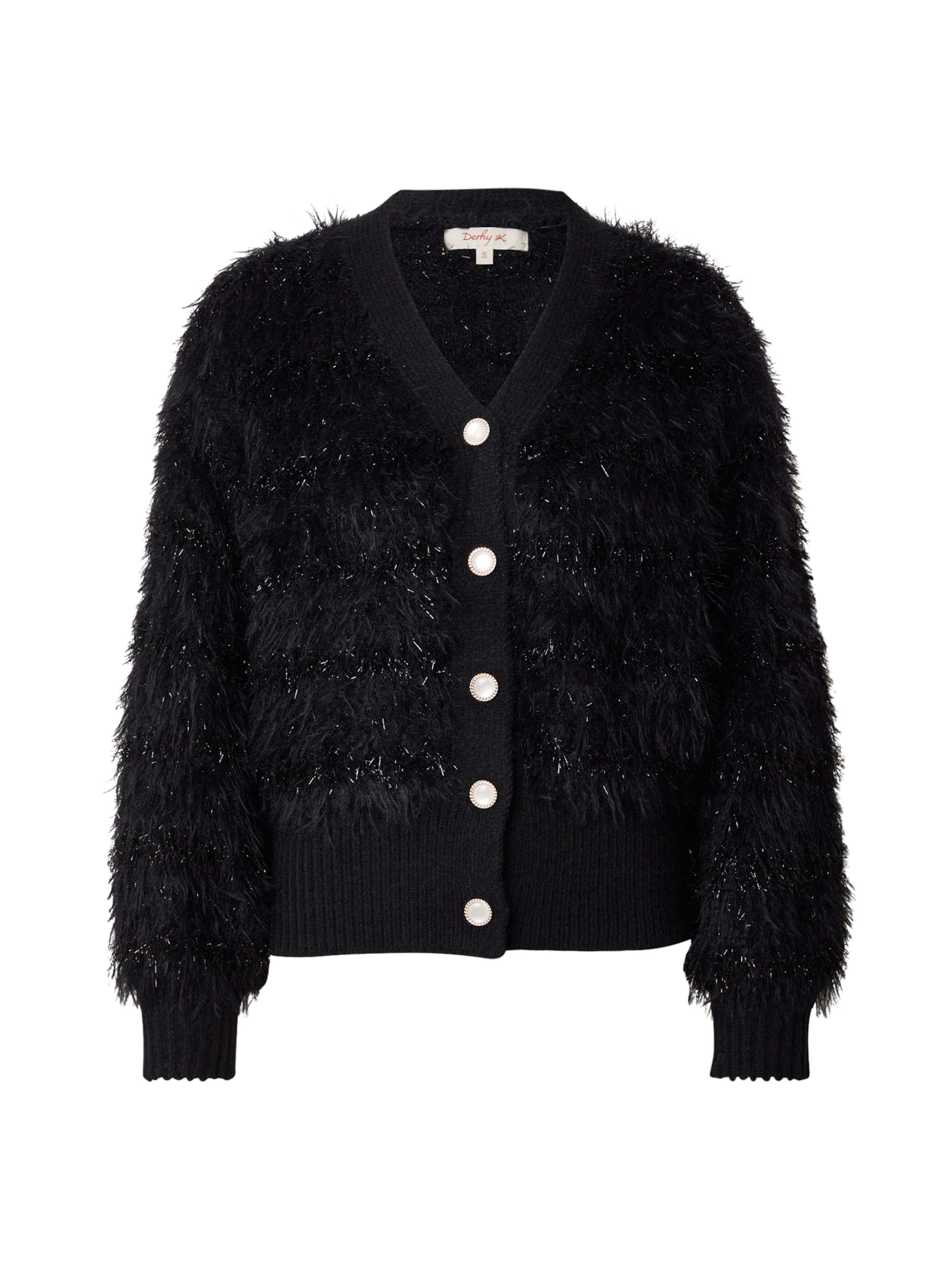 Geacă tricotată 'BALLERINE' de la Derhy pe negru: față