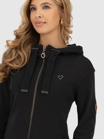 alife & kickin Sweatjacke 'JasinaAK' in Schwarz