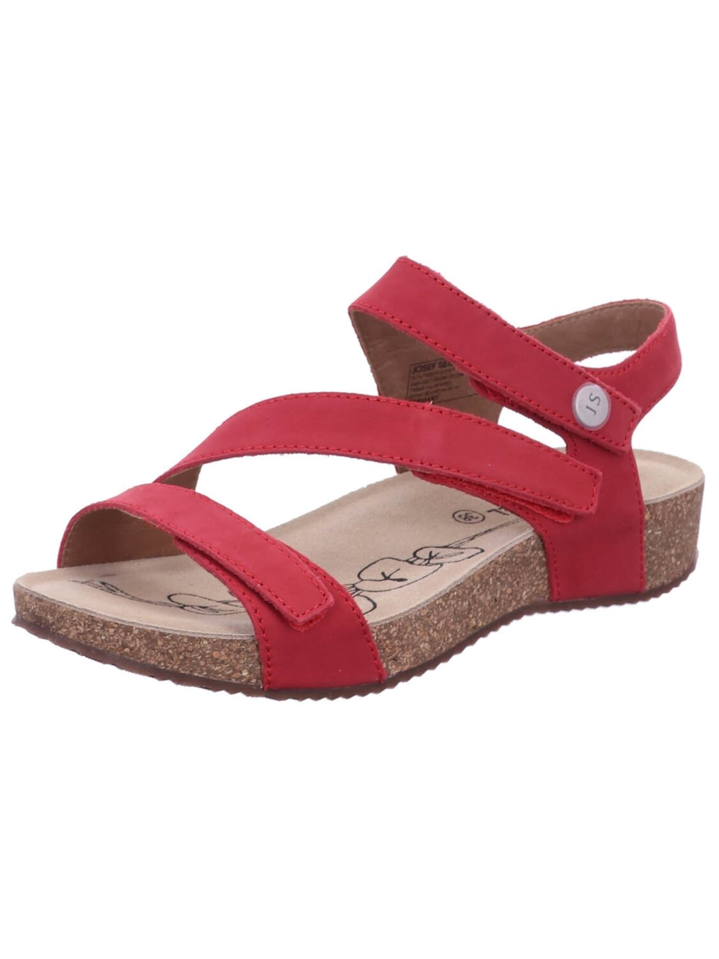 JOSEF SEIBEL Sandal 'Sandalette Damen 78519380 564 Echtleder in rot' i röd: framsida