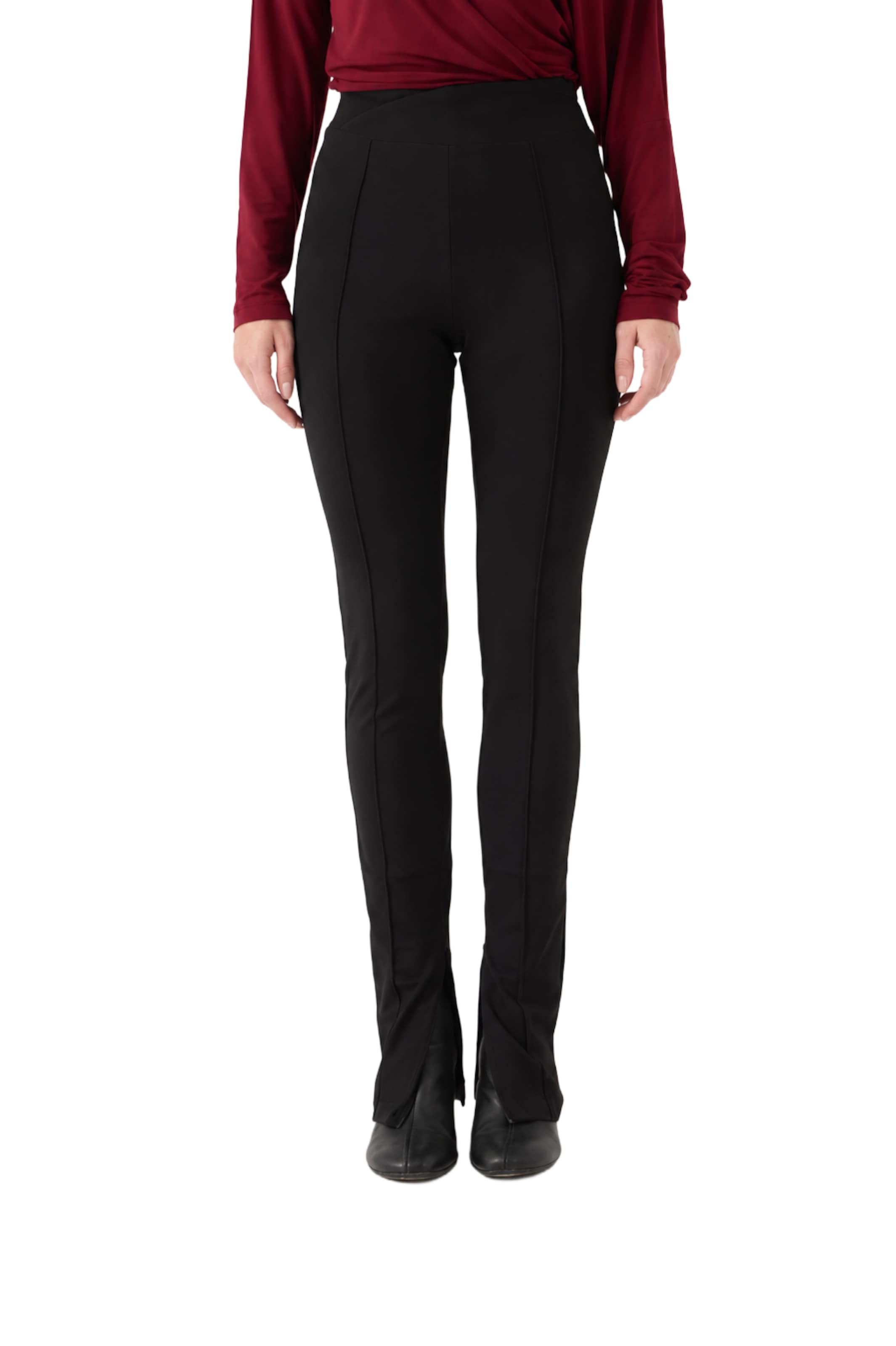 HOLLY LOLLY Skinny Trousers in Black: front