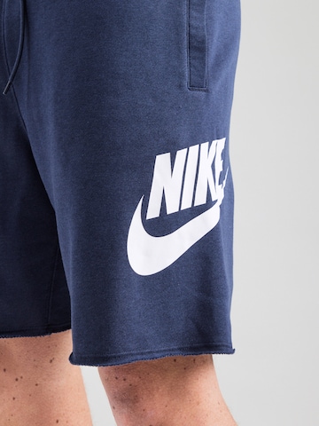 Nike Sportswear Свободный крой Штаны 'CLUB ALUMNI' в Синий