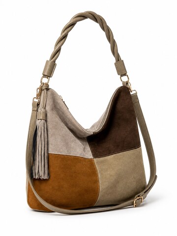COLLEZIONE ALESSANDRO Shoulder Bag 'Patchwork' in Grey
