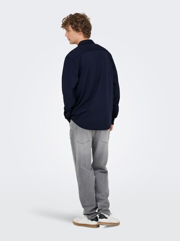 Only & Sons Comfort Fit Skjorte 'ONSMark' i blå