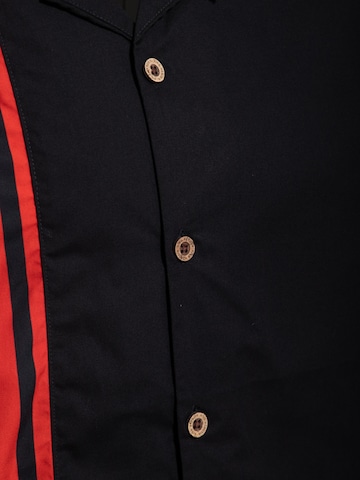 King Kerosin Regular fit Button Up Shirt 'Rockabailly Devil' in Black
