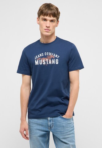 MUSTANG T-Shirt 'Austin' in Blau: Vorderseite