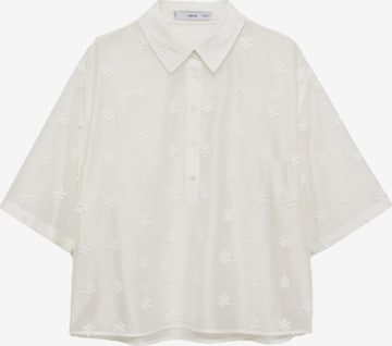 MANGO Pusero 'Uri' värissä valkoinen: etupuoli