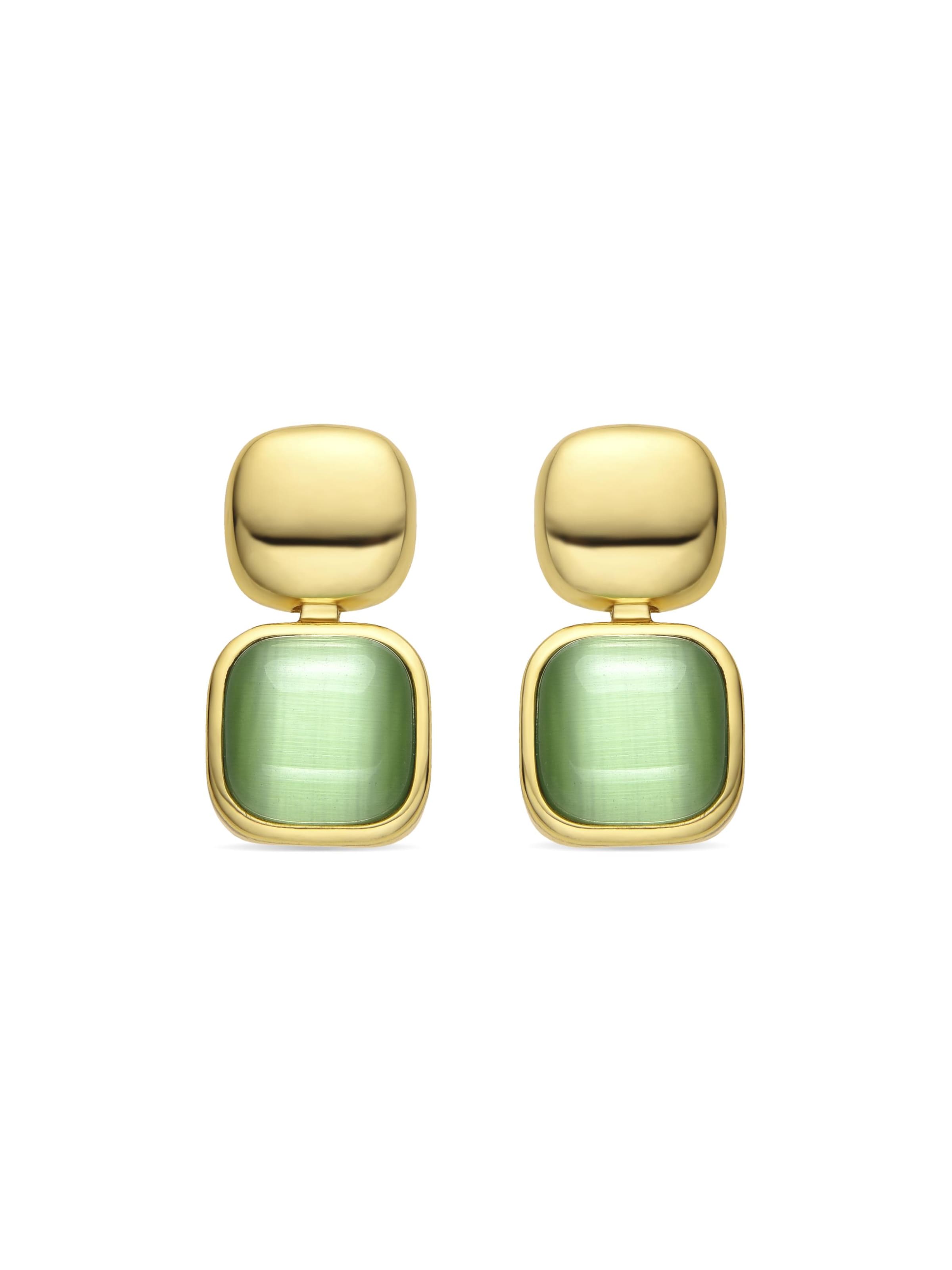 Luxenter Ohrringe 'Laroi' in Grün: Vorderseite