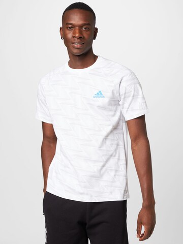 ADIDAS SPORTSWEAR Performance shirt 'Designed For Gameday Travel' in Grey: front