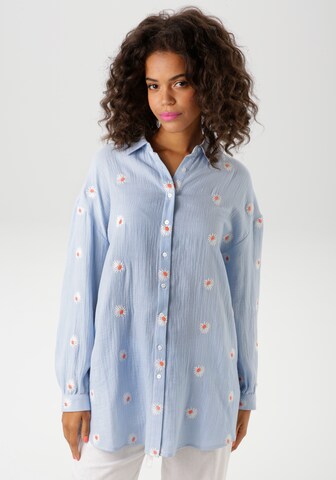 Aniston CASUAL Blouse in Blue: front