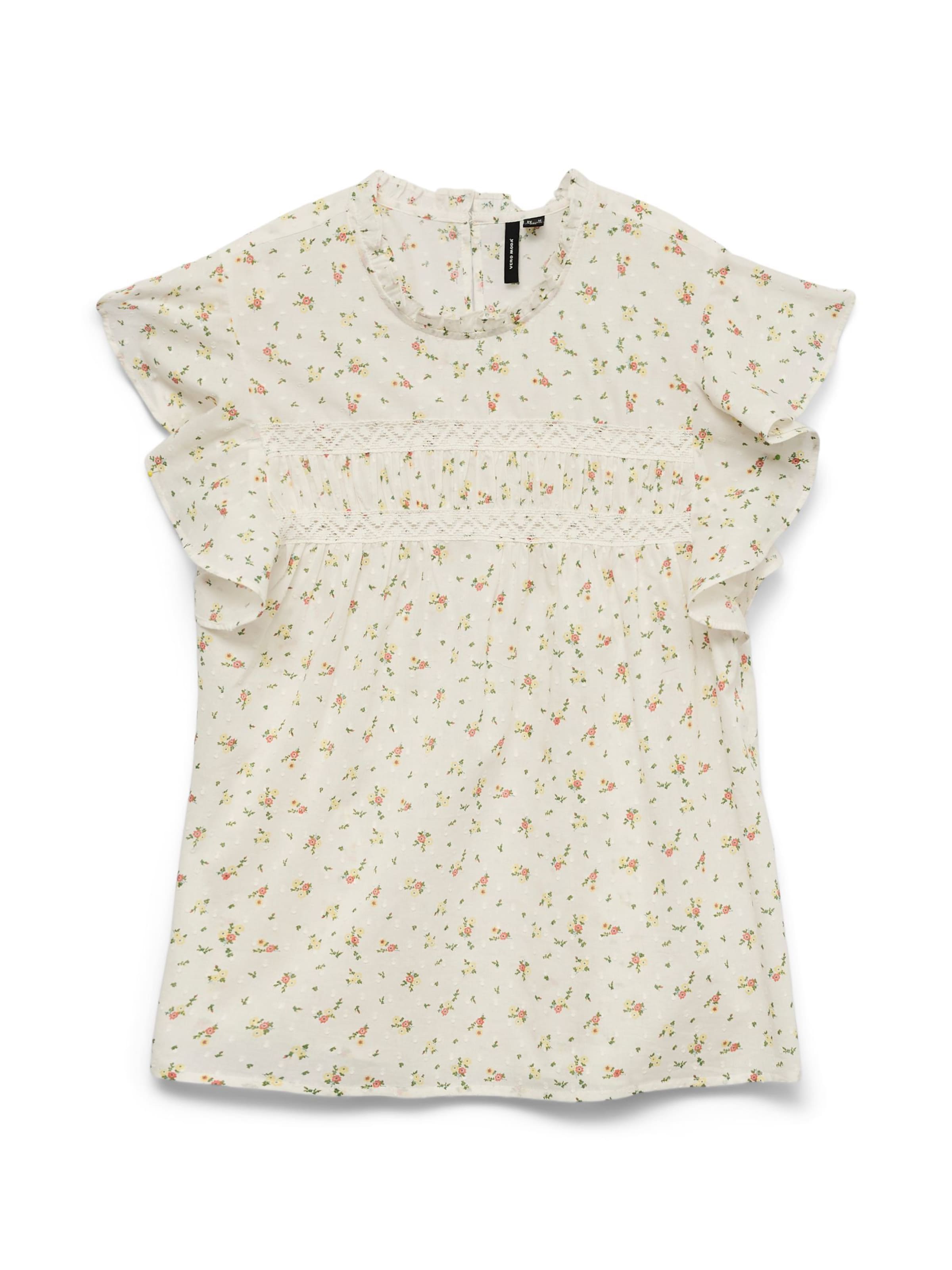 VERO MODA Blouse 'VMTrine' in Wit: voorkant
