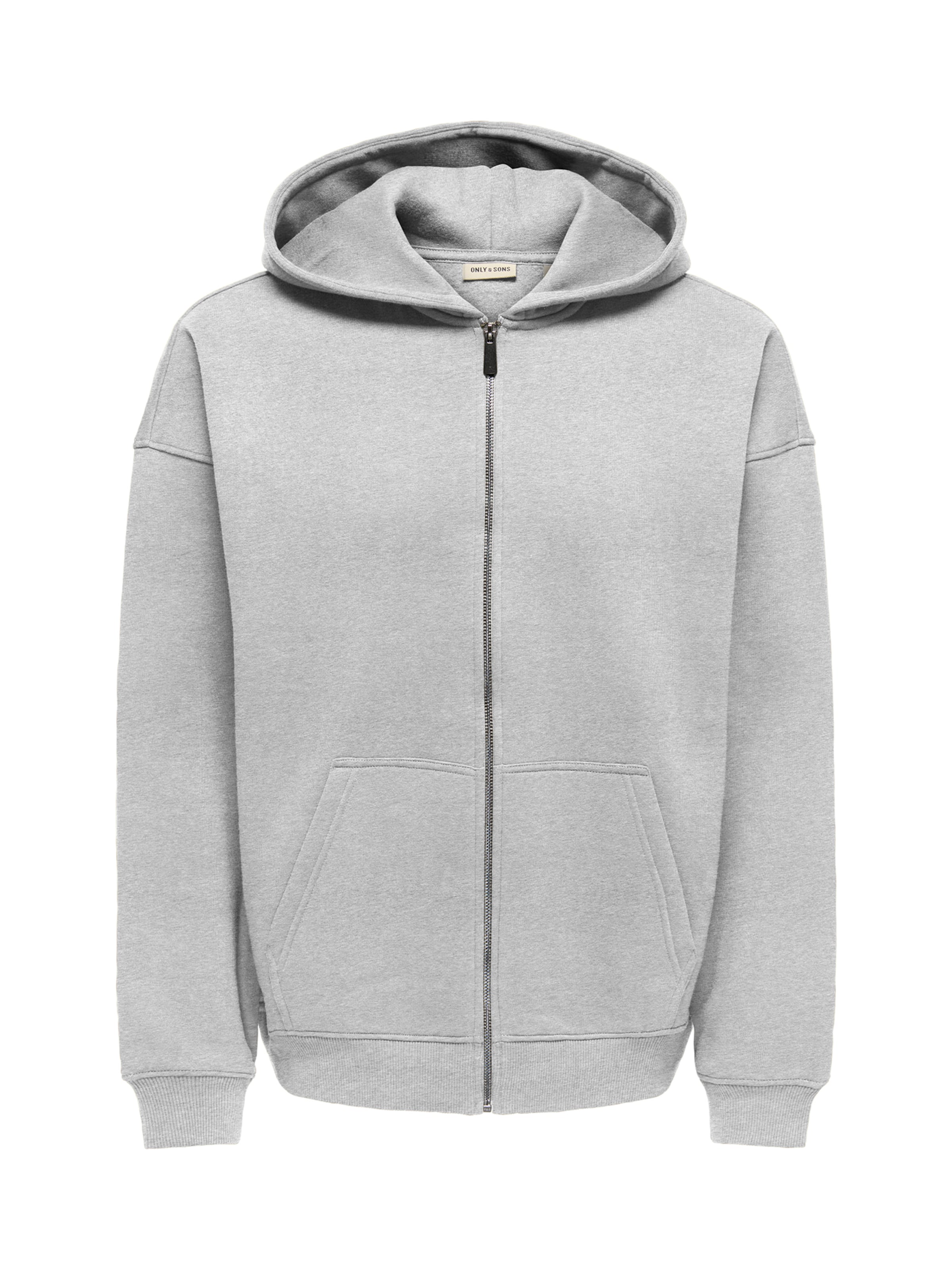Only & Sons Zip-Up Hoodie 'ONSCERES' in XS in Light grey, Item view