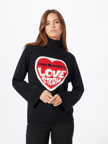 Love Moschino Pulover 'MAGLIA' | črna barva: sprednja stran