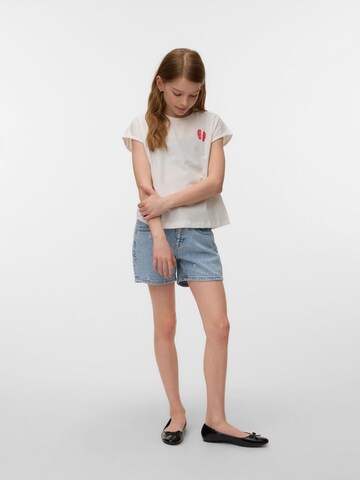 Vero Moda Girl Футболка 'VMNanna Ava' в Белый