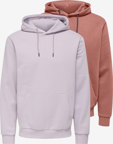 Only & Sons Sweatshirt 'Ceres' in Pink: front