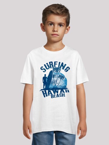 F4NT4STIC Shirt 'Hawaii Surf Beach Summer' in Wit: voorkant