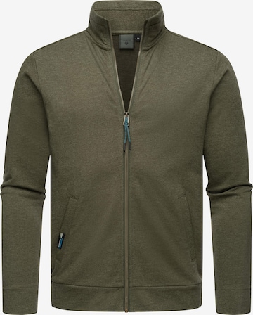 Ragwear Zip-Up Hoodie 'Miet' in Green: front