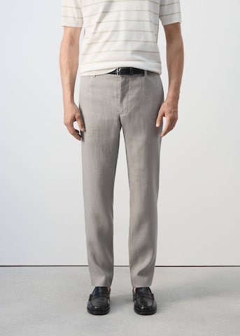 MANGO MAN Slim fit Chino Pants 'Oyster' in Grey