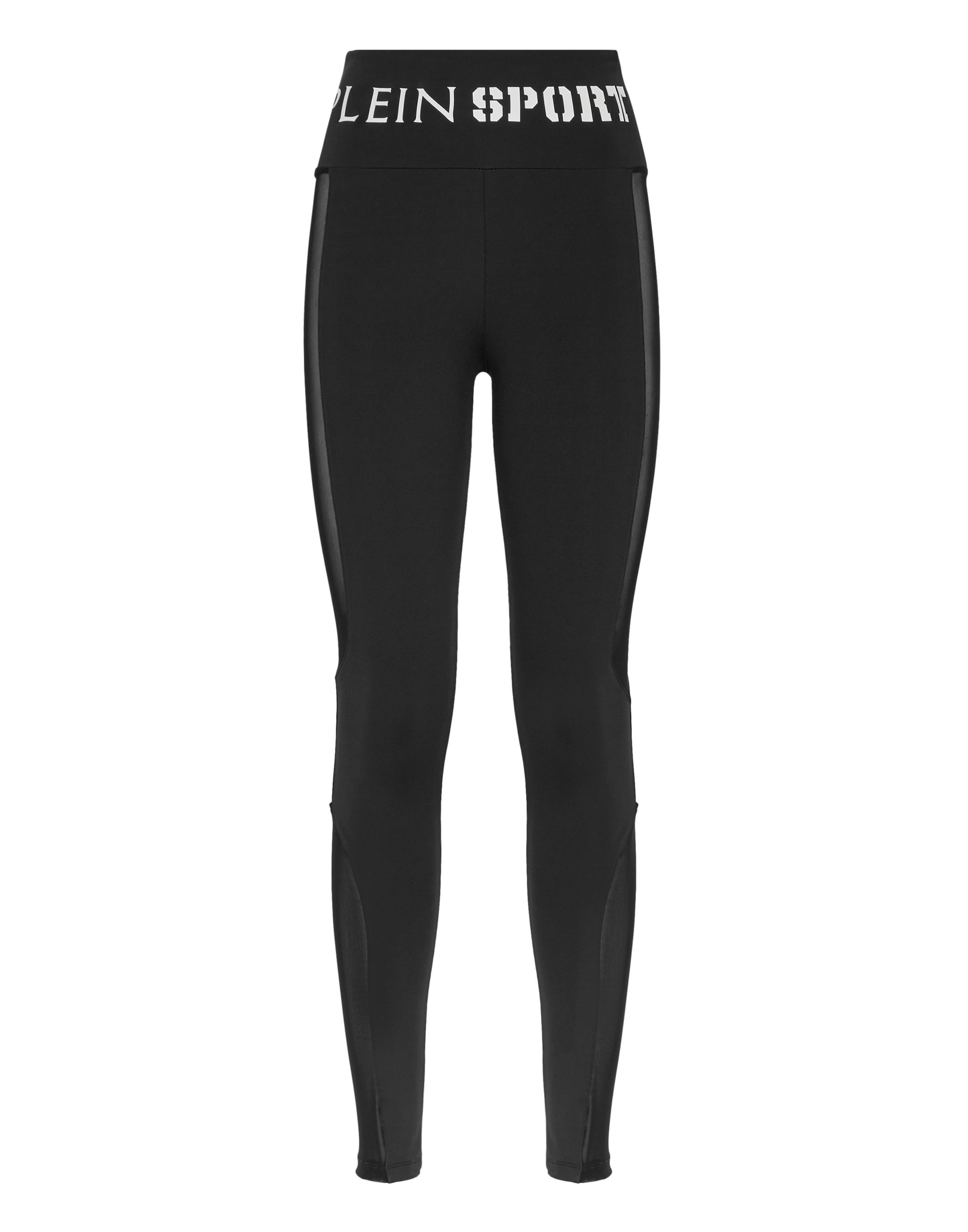 Plein Sport - Skinny Pantalón deportivo en negro: frente