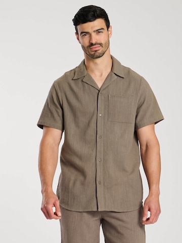 South Beach Regular fit Overhemd in Grijs: voorkant