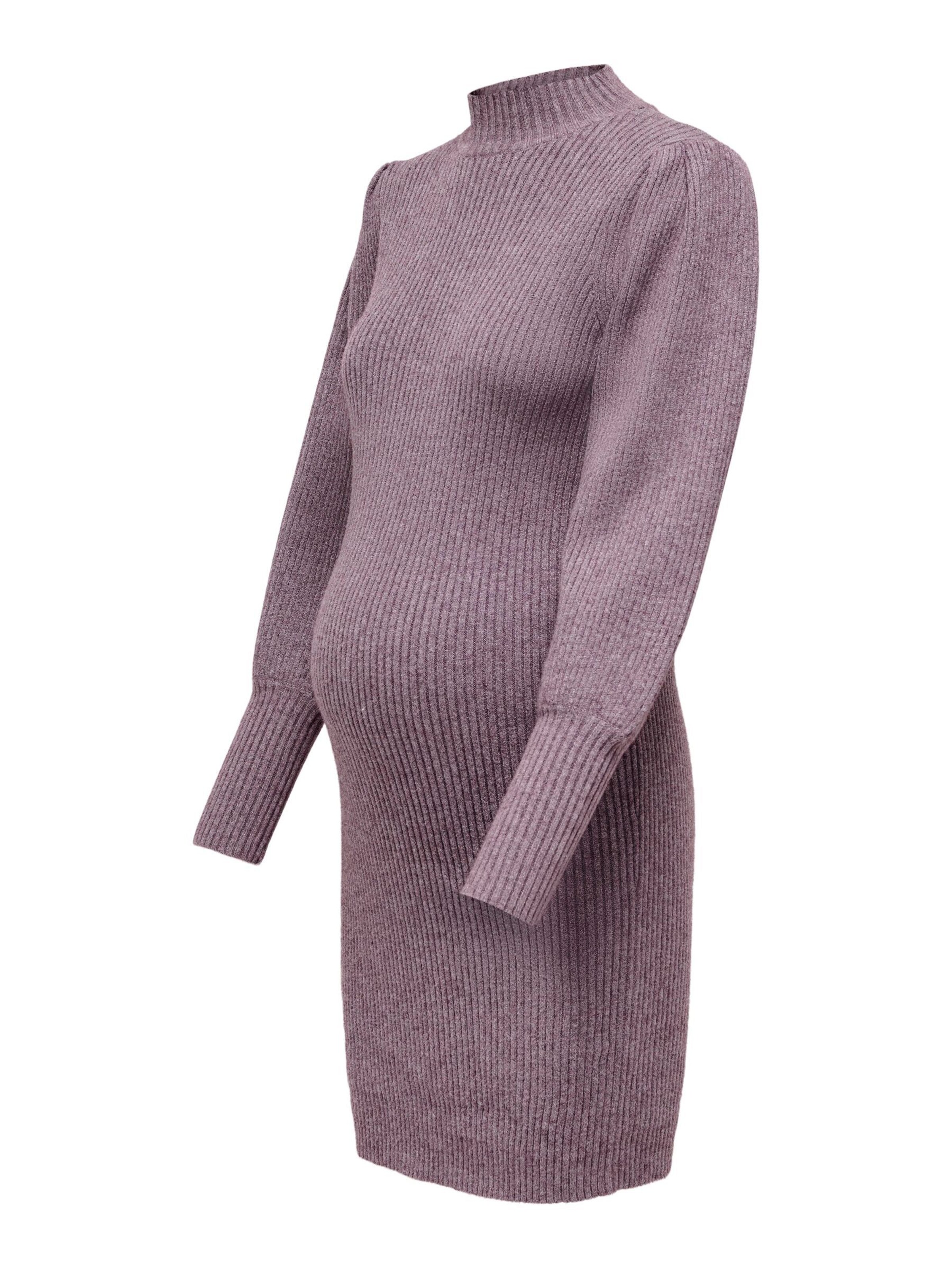 Only Maternity Stickad klänning 'OLMKATIA' i lila