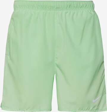 NIKE Regular Workout Pants 'Challenger' in Green: front