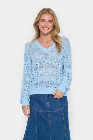 SAINT TROPEZ Sweater 'Juna' in Blue: front