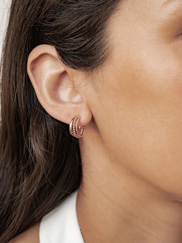 Boucles d'oreilles 'Twist & Bead' Hey Happiness en or