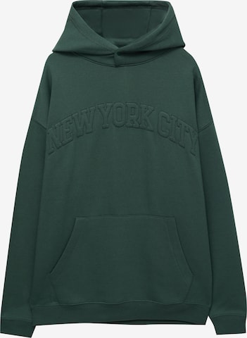 Sweat-shirt Pull&Bear en vert : devant