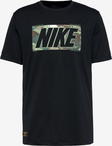 T-Shirt fonctionnel 'Dri-FIT' NIKE en noir : devant