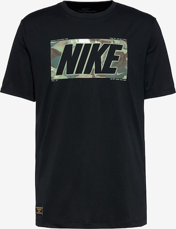 T-Shirt fonctionnel 'Dri-FIT' NIKE en noir : devant