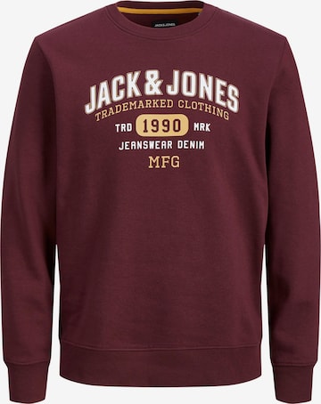 JACK & JONESSweater majica 'STAMP' - crvena boja: prednji dio