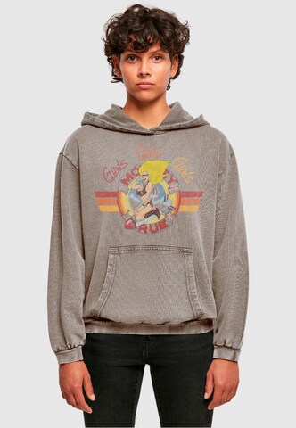 Merchcode Sweatshirt 'Motley Crue - Bomber Girl' in Grijs: voorkant