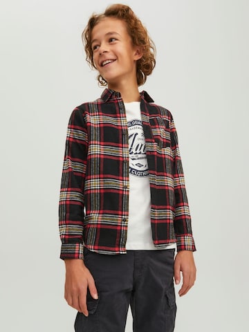 juoda Jack & Jones Junior Standartinis modelis Marškiniai 'OWEN': priekis