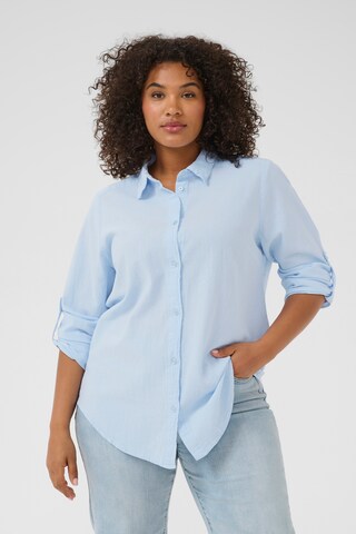 KAFFE CURVE Blouse 'KCNana' in Blue: front