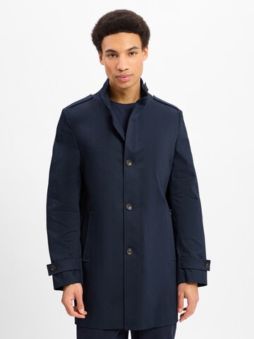 CINQUE Between-seasons coat 'Scale' in Blue: front