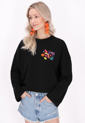 Sweat-shirt 'Boho' IZIA en noir : devant